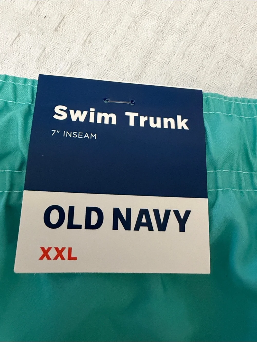 Aqua and Navy Sailboat Print Men’s Old Navy Swim Trunks New Size XXL